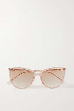 D-frame Acetate And Gold-tone Sunglasses - Pink