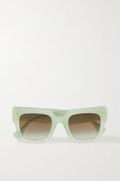 Square-frame Acetate Sunglasses - Green