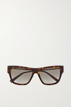 Oversized D-frame Tortoiseshell Acetate And Gold-tone Sunglasses