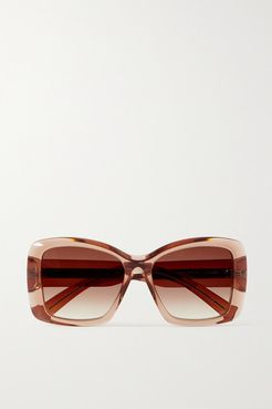 Square-frame Acetate Sunglasses - Blush