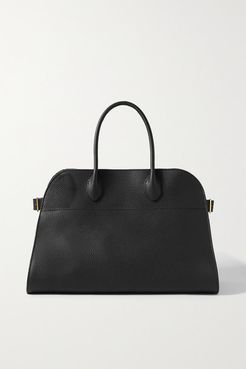Margaux 15 Buckled Textured-leather Tote - Black