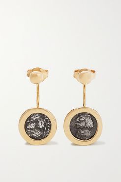 18-karat Gold And Silver Earrings