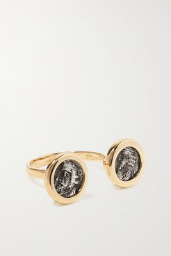 18-karat Gold And Silver Ring