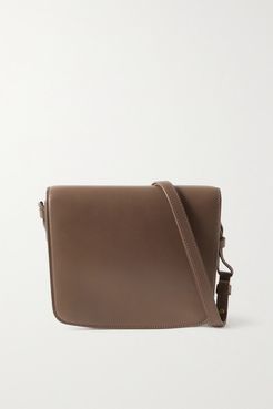 Julien Large Leather Shoulder Bag - Brown