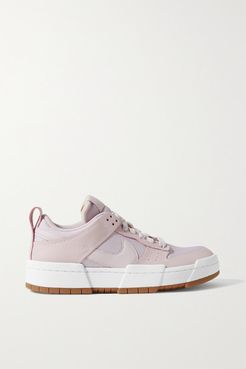 Dunk Low Disrupt Leather And Mesh Sneakers - Lilac