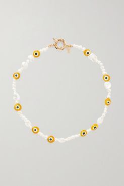 Gold-plated, Pearl And Bead Necklace