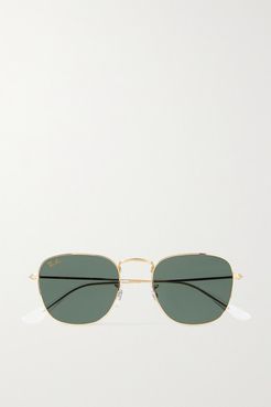 Frank Square-frame Gold-tone Sunglasses