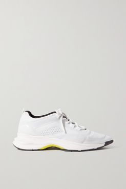 Neoprene And Mesh Sneakers - White