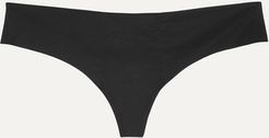 Up Date Stretch-jersey Thong - Black