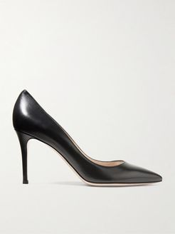 85 Leather Pumps - Black