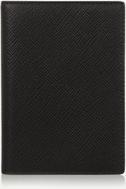 Textured-leather Passport Cover - Black