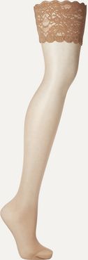 Satin Touch 20 Denier Stay-up Stockings - Sand