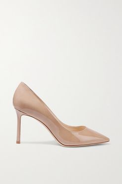 Romy 85 Patent-leather Pumps - Sand