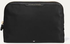Lotions And Potions Leather-trimmed Shell Cosmetics Case - Black
