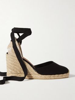 Carina 80 Canvas Wedge Espadrilles - Black