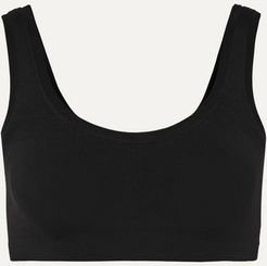 Touch Feeling Stretch-jersey Soft-cup Bra - Black