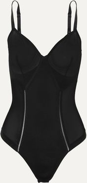 Haute Contour Nouveau Stretch-mesh Thong Bodysuit - Black