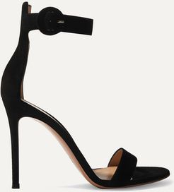 Portofino 105 Suede Sandals - Black