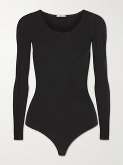 Buenos Aires Stretch-jersey Thong Bodysuit - Black