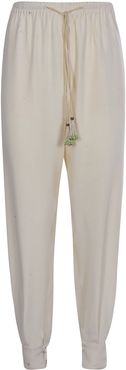 Drawstring Silk Trousers