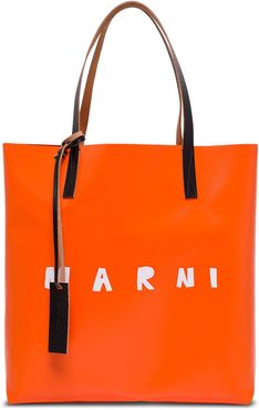 Shopping Handbag In Pvc With Logo