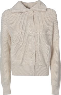 Ribbed Woven Plain Cardigan