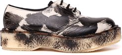 études X Adiev Lace Up Shoes In Paint Effect Leather