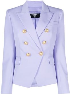Double-breasted Lilac Viscose Blazer
