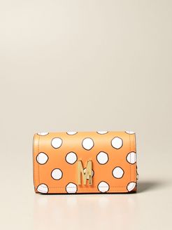 Couture Mini Bag Polka Dots Moschino Couture Leather Bag With Logo