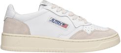 Autry 01 Sneakers In White Suede And Leather