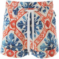 Majolica Print Shorts