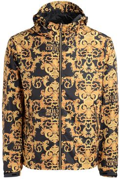 Reversible Windbreaker With Logo Baroque Print