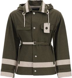 Two-tone Utility Jacket In Cotton