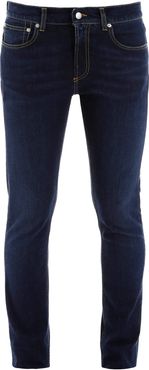 Slim Fit Jeans With Logo Embroidery