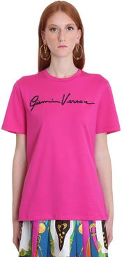 T-shirt In Rose-pink Cotton