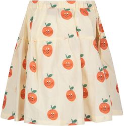 Ivory Skirt For Girl With Oranges