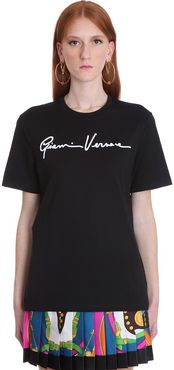 T-shirt In Black Cotton