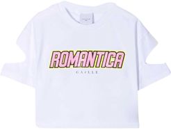 Glitter-logo Print T-shirt Teen