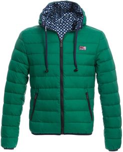 Man Double Face Green Down Jacket