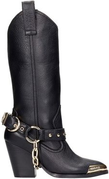 Texan Boots In Black Leather