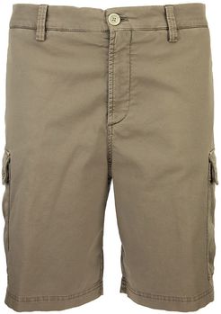 Stretch Cotton Bermuda Shorts Khaki