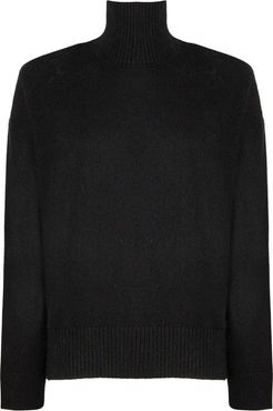 Black Wool-angora Blend Sweater