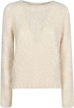 Fur Applique Woven Sweater