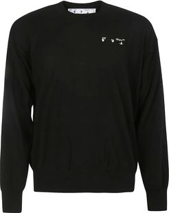 Basic Ow Logo Knit Sweatshirt