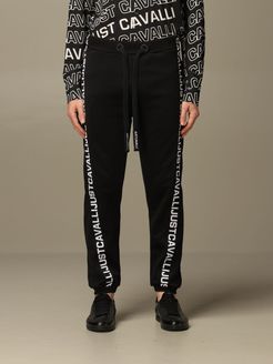 Pants Just Cavalli Jogging Trousers With Logoed Bands