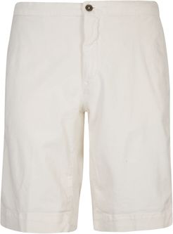 Ribbed Waist Plain Shorts