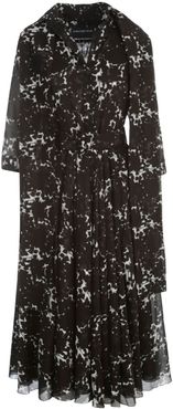 Aster Printed Midi Chemisier 3/4s Dress