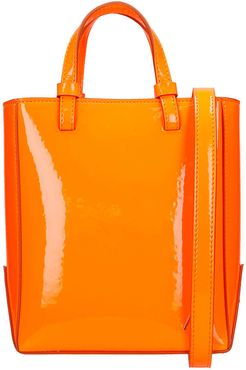 Drew Hand Bag In Orange Leather