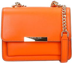 Shoulder Bag In Orange Leather