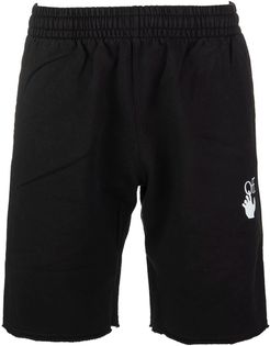 Man Black Sports Bermuda Shorts With Back Diagonals